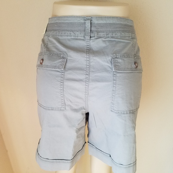 NWT Sonoma Mid Rise Khaki Shorts Frost Gray - Picture 7 of 8